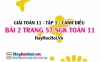 Giải bài 2 trang 57 Toán 11 tập 1 SGK Cánh Diều